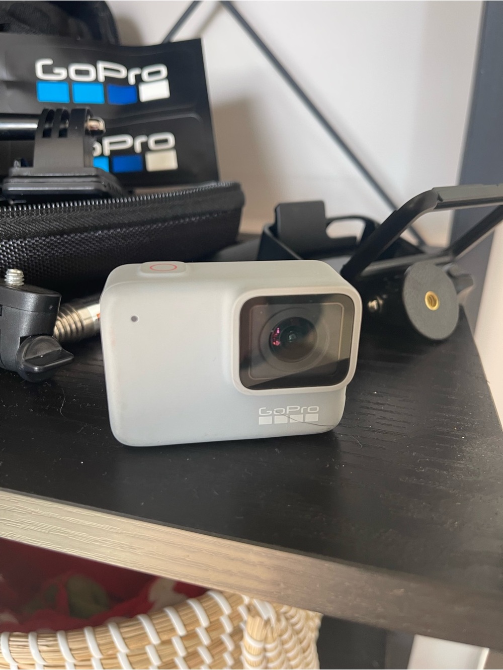 GoPro Hero 7 Compact Action Camera in White/Light Grey with Accessories